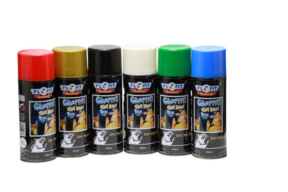 Το προσαρμοσμένο θερμικό πλαστικό ακρυλικό χρώμα 12 αερολύματος δοχεία/γκράφιτι αυτοκινήτων χαρτοκιβωτίων ψεκάζει το χρώμα